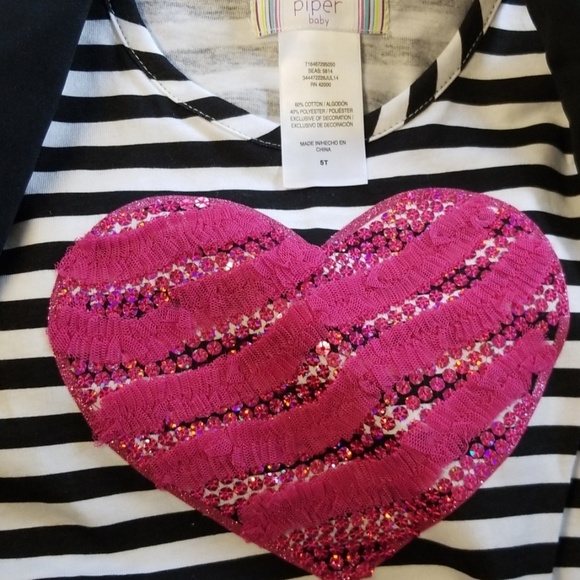 Piper baby 3 piece outfit size 5t black and white - Picture 3 of 7